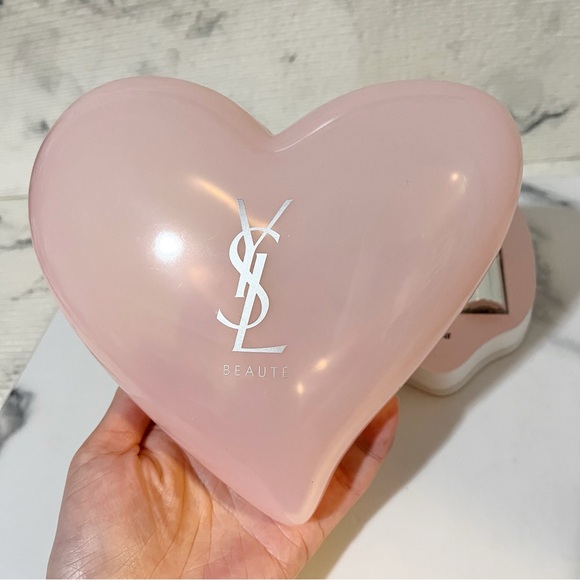 YSL Exclusive Candy Glaze 3 Full Size Lip Set & Pink Jelly Heart Pouch / Clutch - Picture 12 of 17